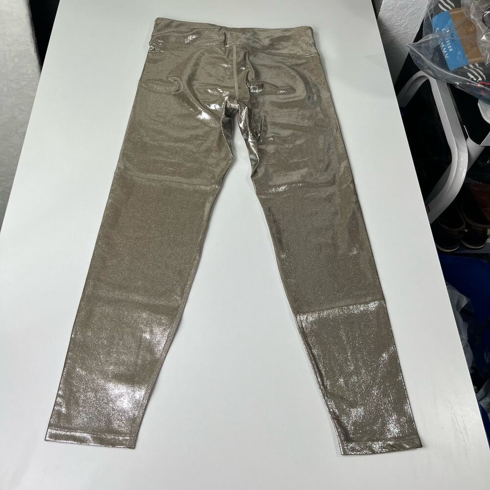 Heroine Sport Marvel Leggings Quartz Size Large Metallic Shine Silver Gold - Picture 6 of 16
